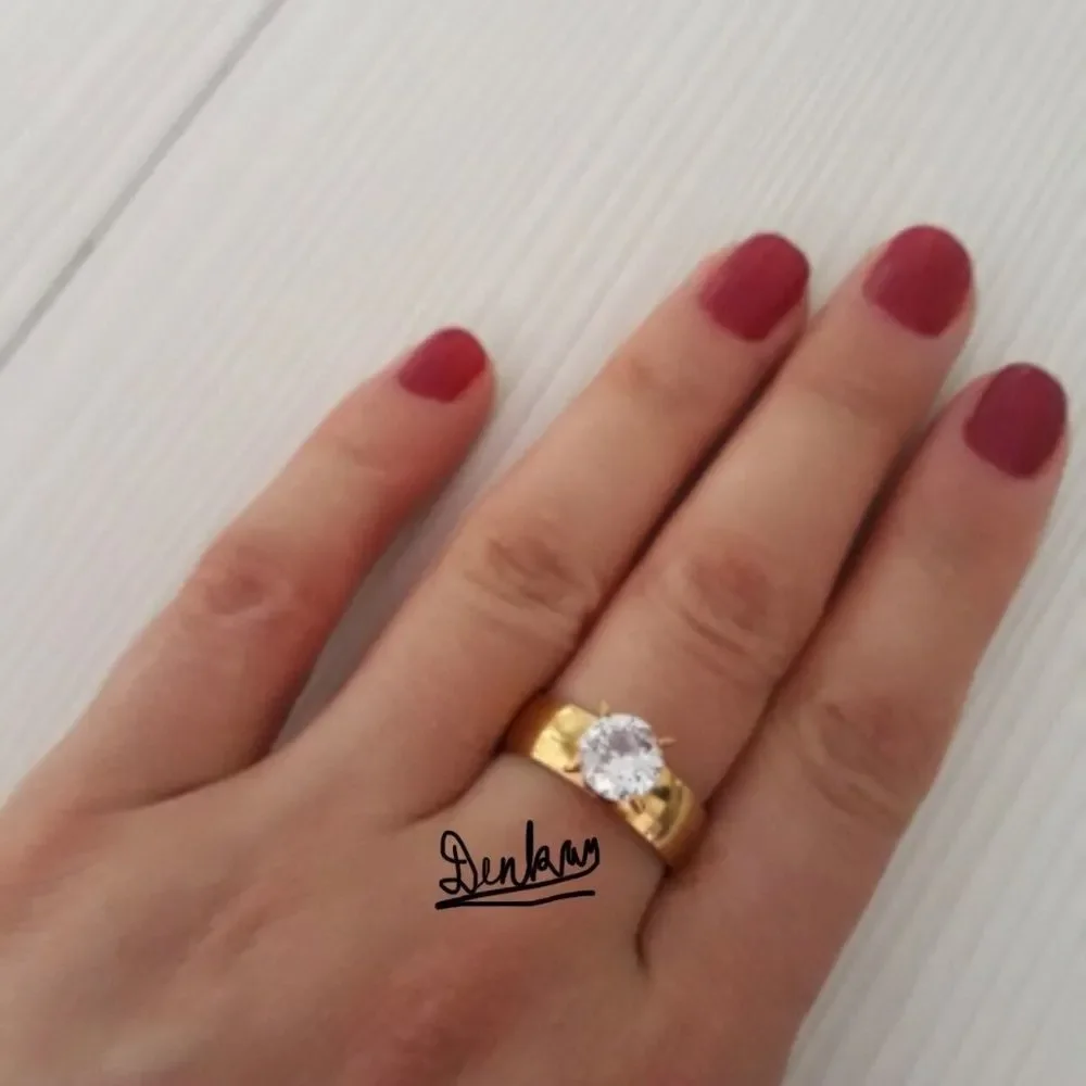 GOLD WEDDING RING SIZE - Picture 2 of 3